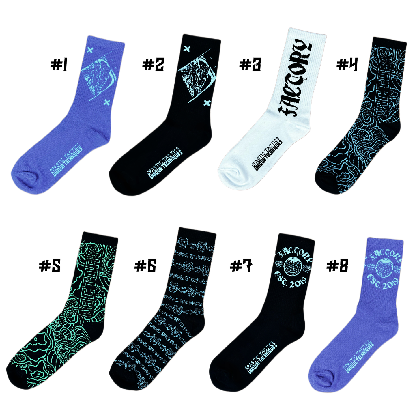 FACTORY SOCKS (#3, #4, #5, #6 SOLD OUT)