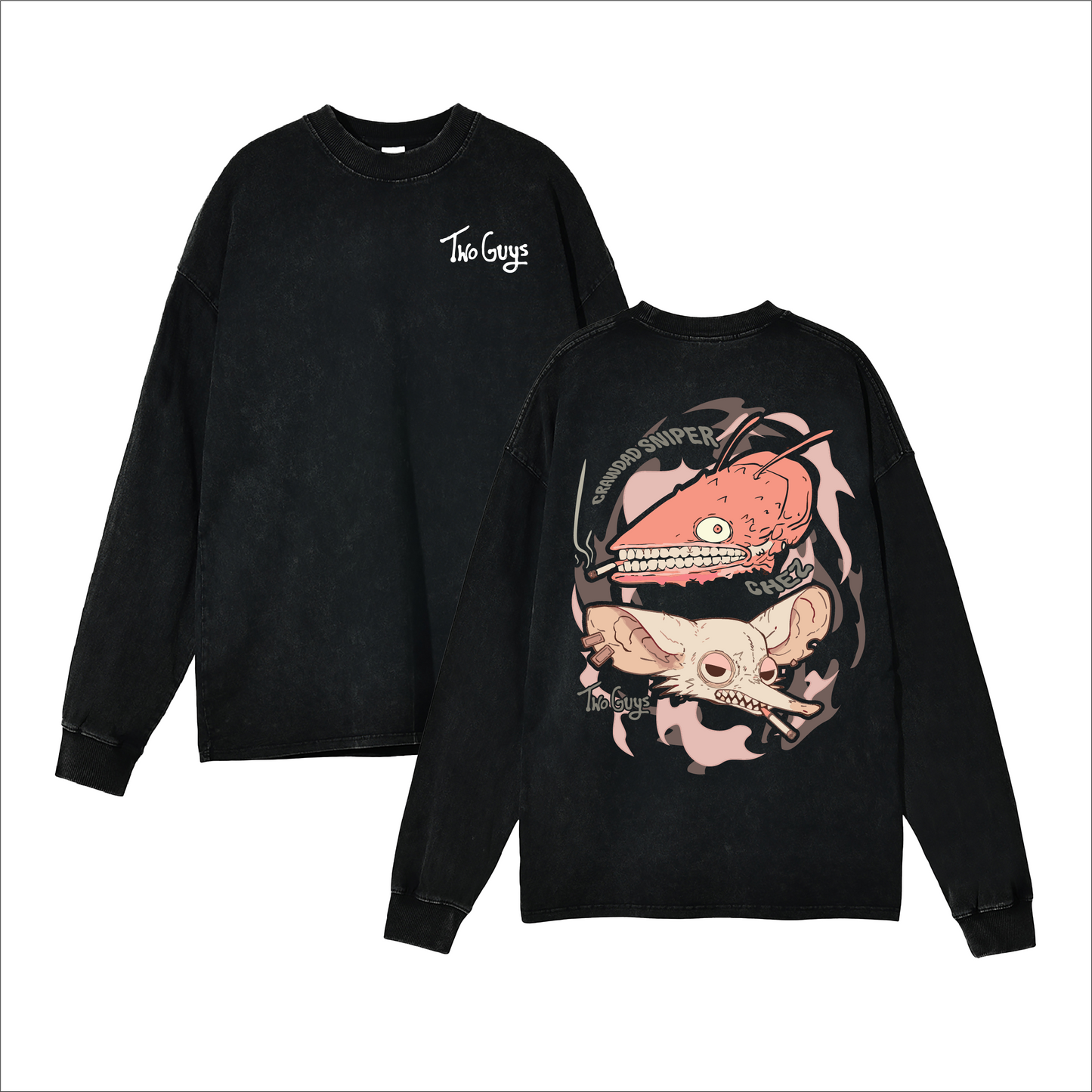 Two Guys Black Long Sleeve