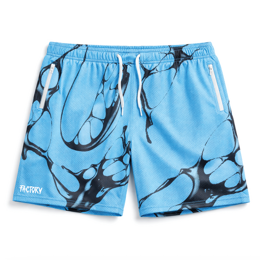 Blue Fluid Shorts