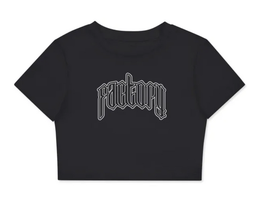 FACTORY CROP TEE (BLACK)